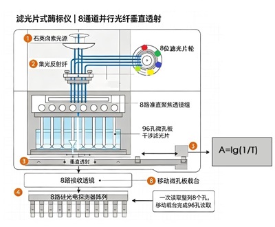 酶标仪光路设计示意图